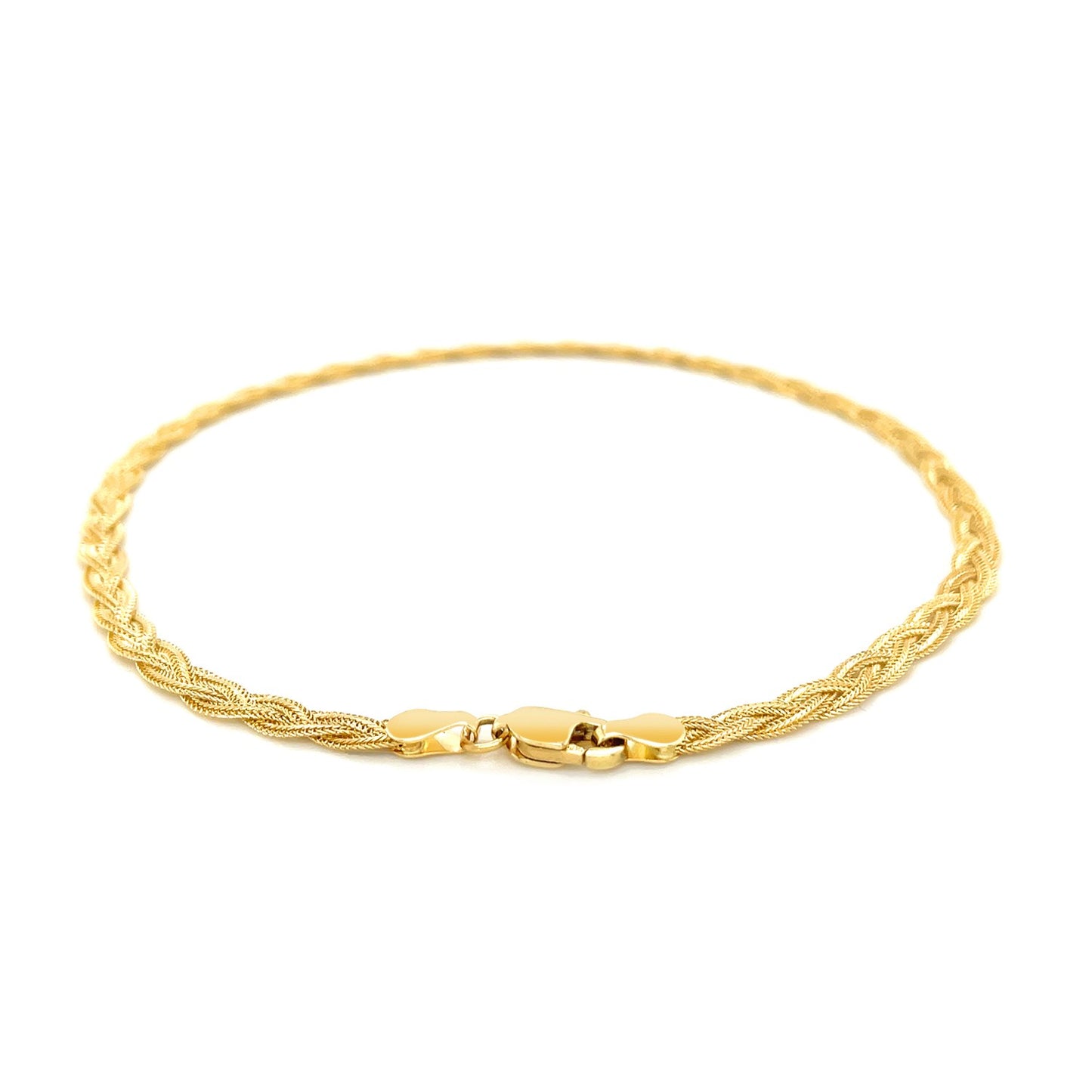 14k Yellow Gold Braided Bracelet (3.50 mm)