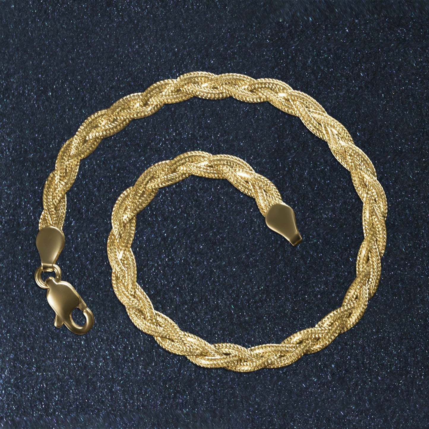 14k Yellow Gold Braided Bracelet (3.50 mm)