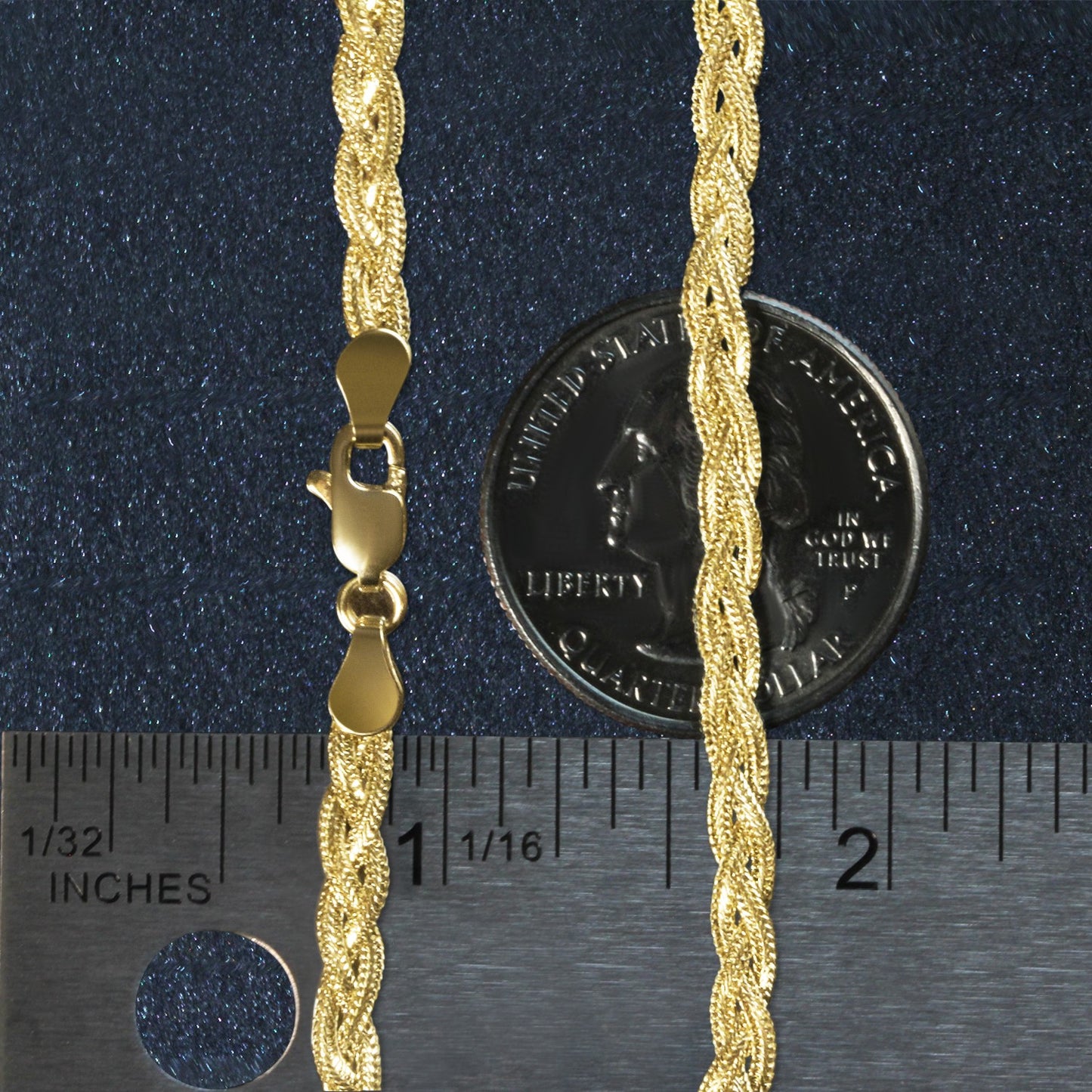 14k Yellow Gold Braided Bracelet (3.50 mm)