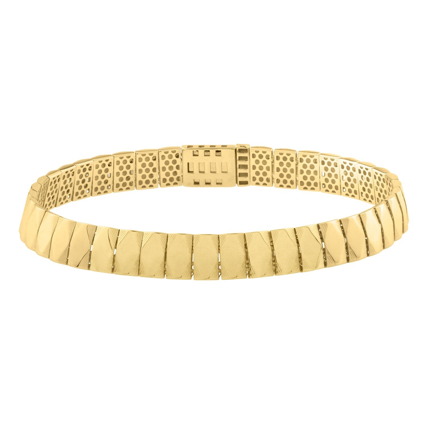 Geometric Tile Bracelet in 14K Yellow Gold (7.10 mm)