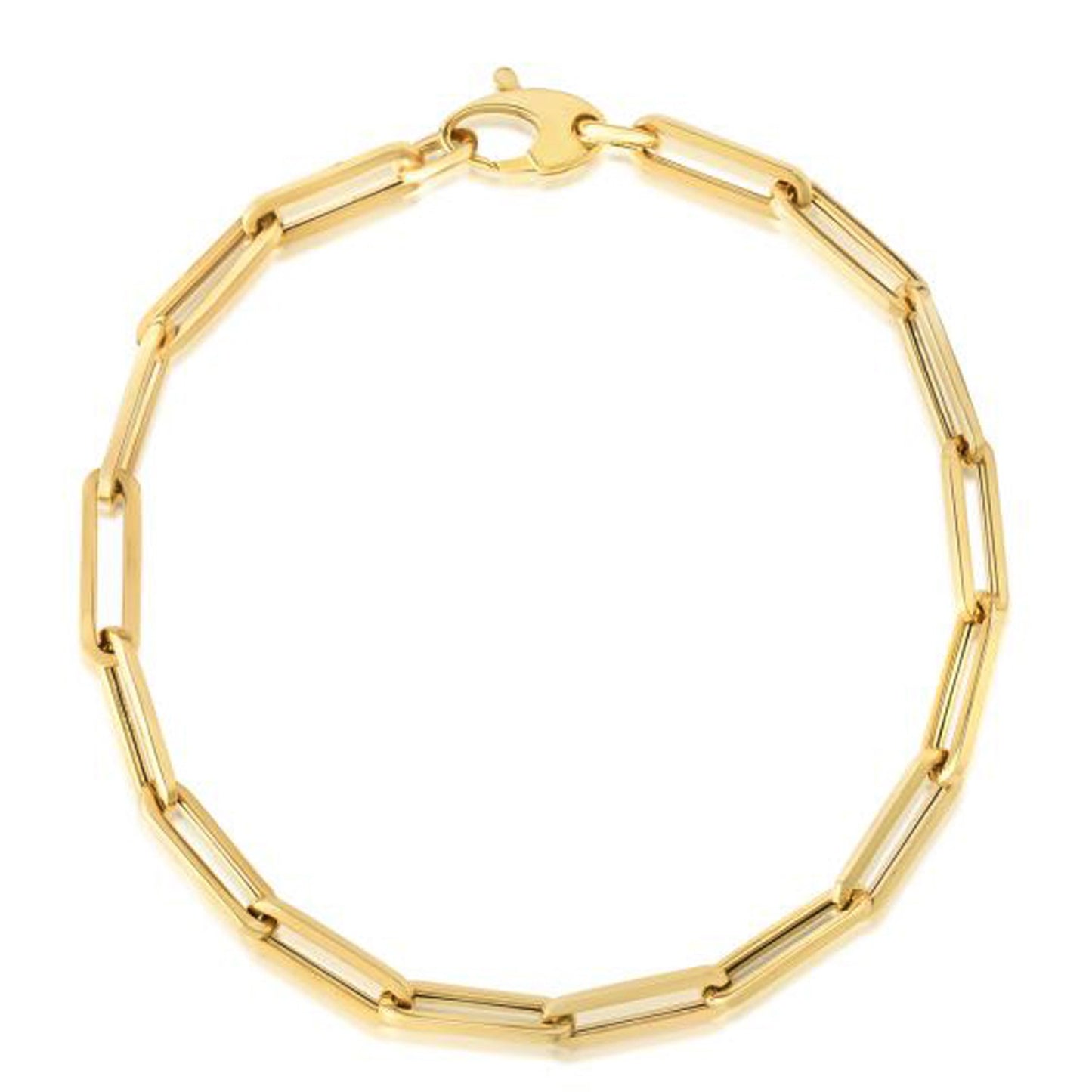 10K Yellow Gold Lite Paperclip Bracelet (4.20 mm)