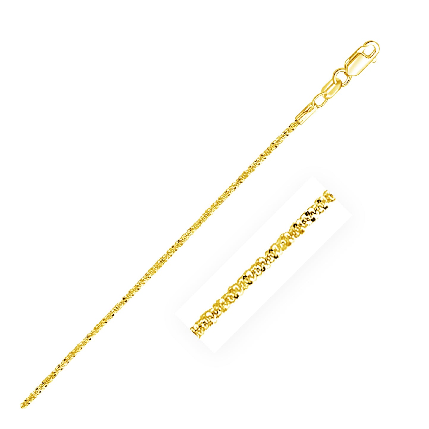 14k Yellow Gold Sparkle Chain (1.50 mm)