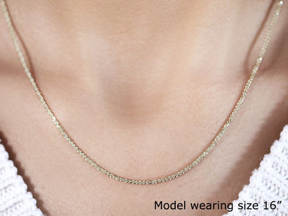 14k Yellow Gold Sparkle Chain (1.50 mm)