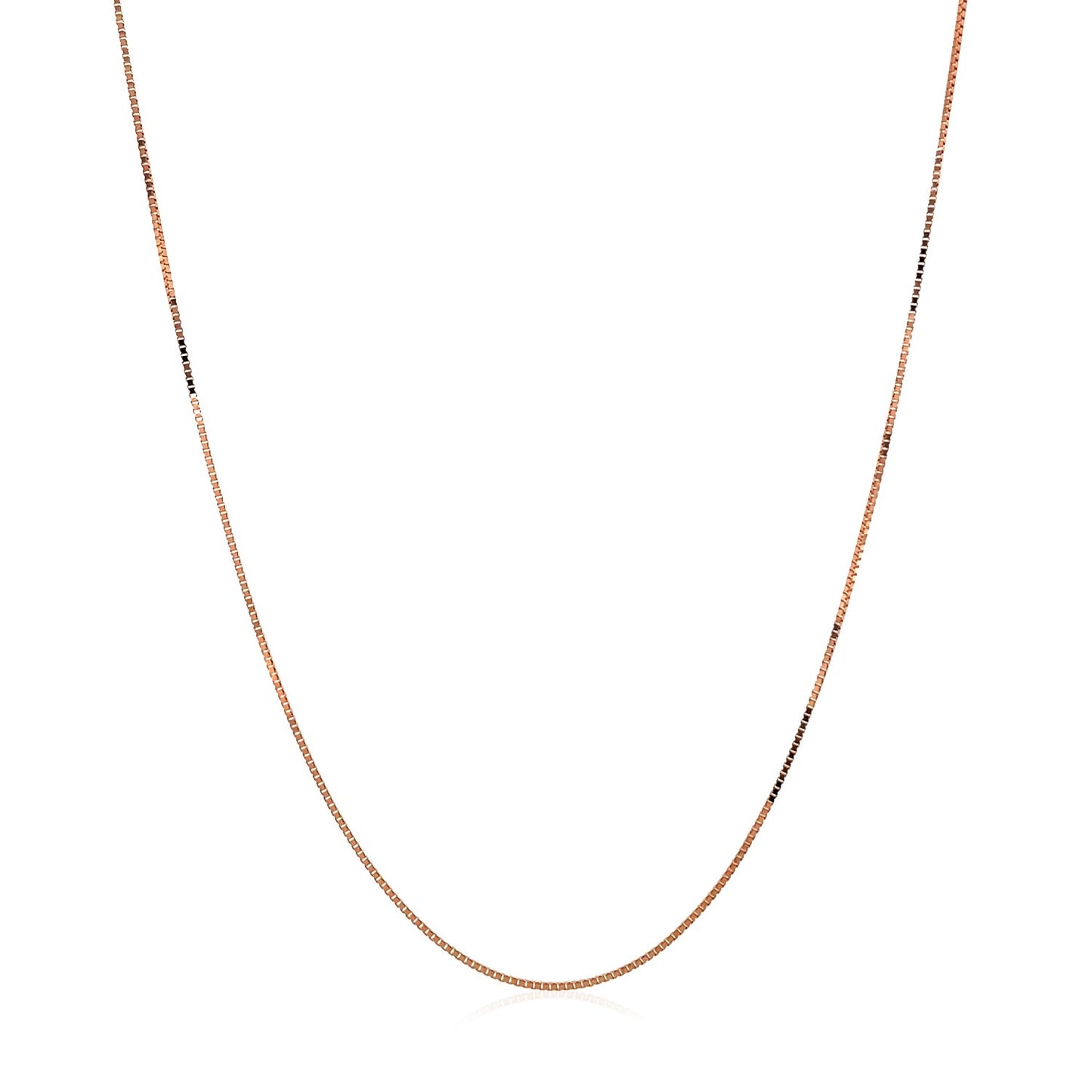 14k Rose Gold Classic Box Chain (0.45 mm)