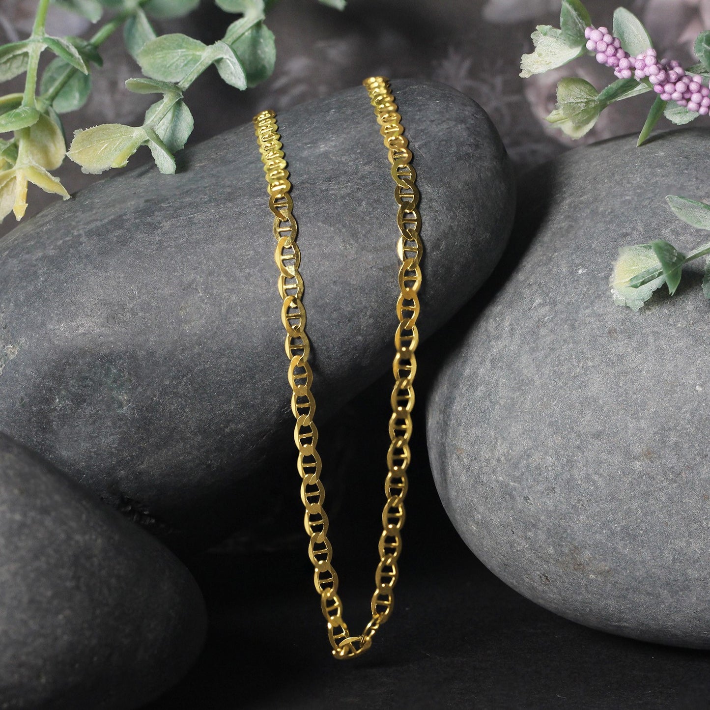 10k Yellow Gold Mariner Link Chain (3.20 mm)