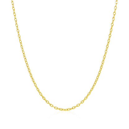14k Yellow Gold Oval Cable Link Chain (1.50 mm)