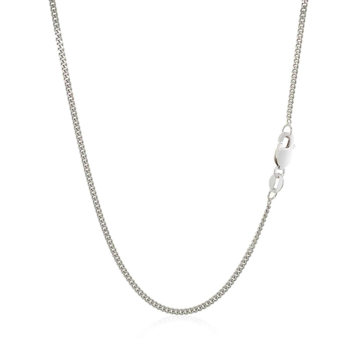 10k White Gold Gourmette Chain  (1.40 mm)