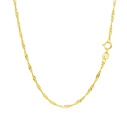 10k Yellow Gold Singapore Chain (1.50 mm)