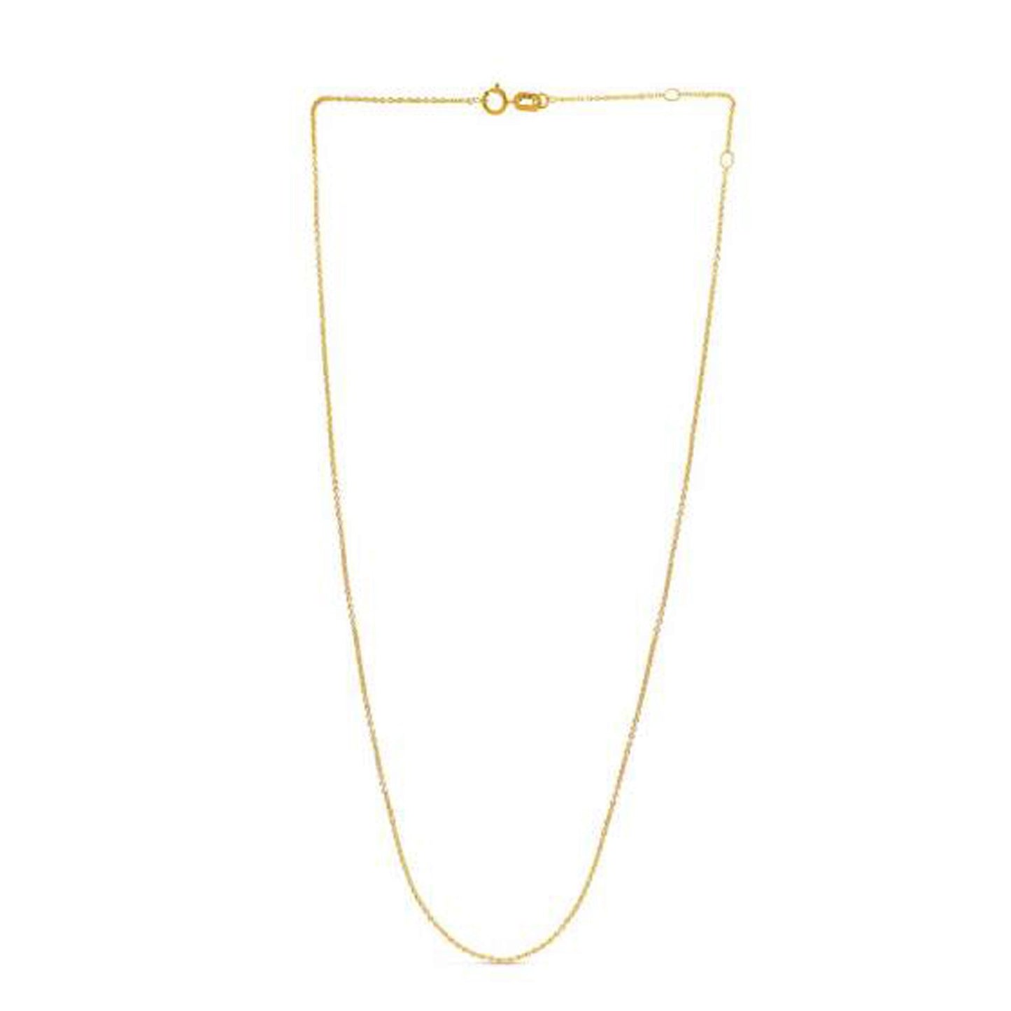 Adjustable Cable Chain in 14k Yellow Gold (0.97 mm)