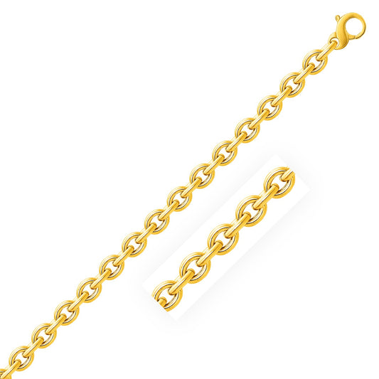 14k Yellow Gold Polished Cable Motif Bracelet (9.65 mm)