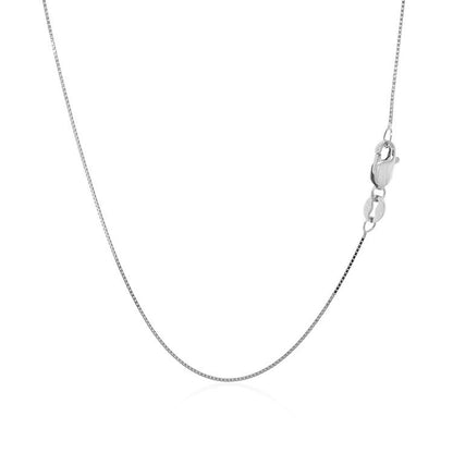 14k White Gold Classic Box Chain (0.60 mm)