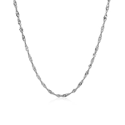 14k White Gold Singapore Chain (1.80 mm)