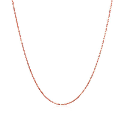 14k Rose Gold Diamond Cut Round Wheat Chain (0.60 mm)