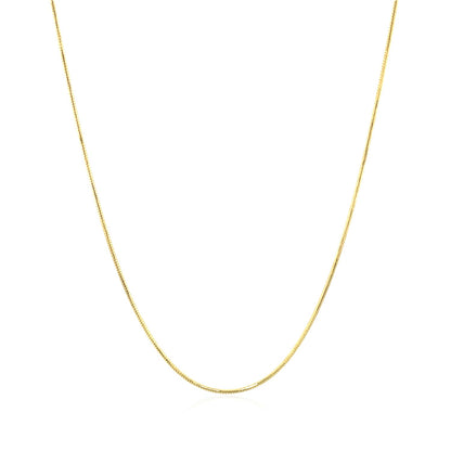 14k Yellow Gold Round Snake Chain (0.70 mm)