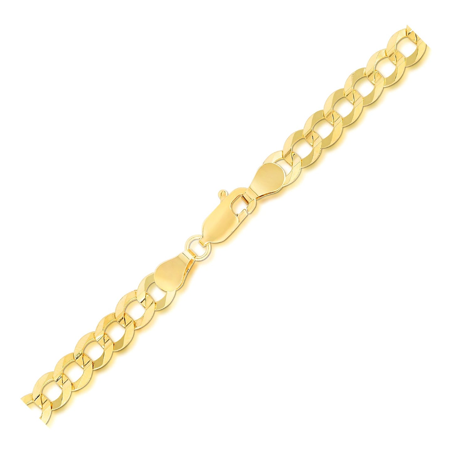 14k Yellow Gold Solid Curb Bracelet (5.70 mm)