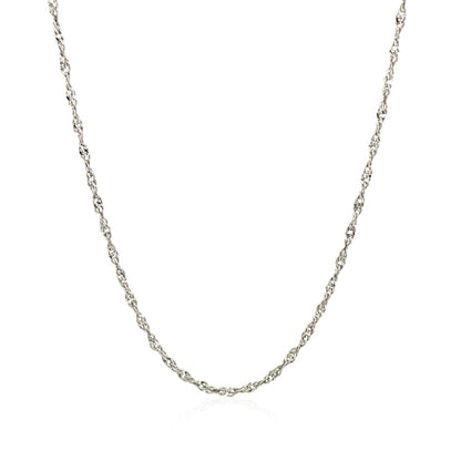 Sterling Silver 1.6mm Singapore Style Chain (1.50 mm)