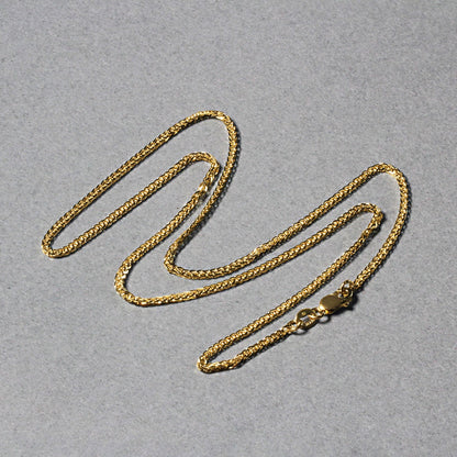 14k Yellow Gold Square Wheat Chain (1.80 mm)