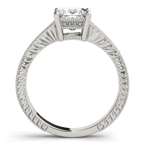 14k White Gold Antique Style Diamond Engagement Ring (1 1/8 cttw)