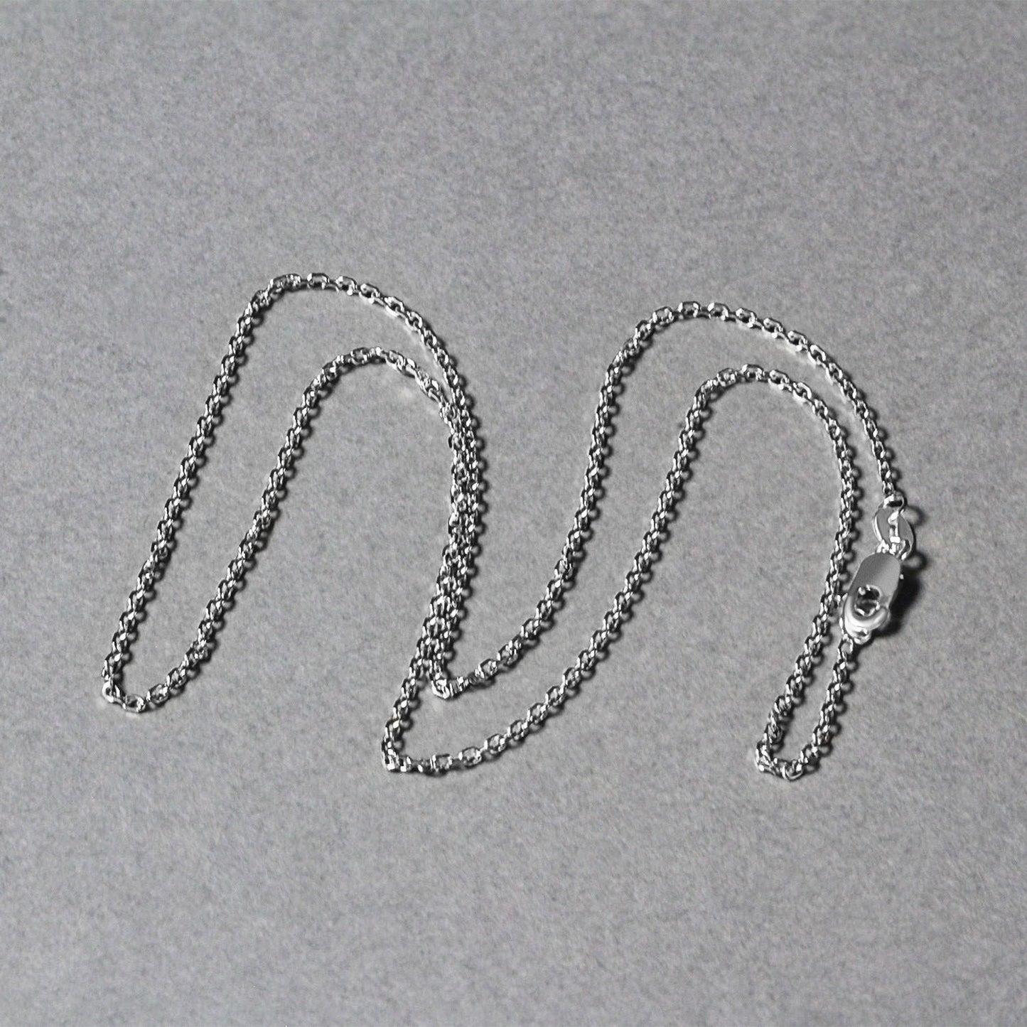 14k White Gold Diamond Cut Cable Link Chain (1.30 mm)