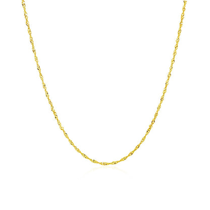 10k Yellow Gold Singapore Chain (1.10 mm)