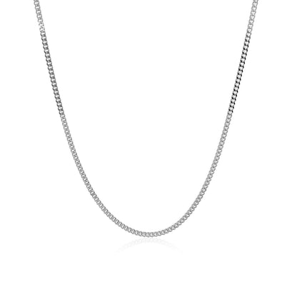 14k White Gold Gourmette Chain (1.40 mm)