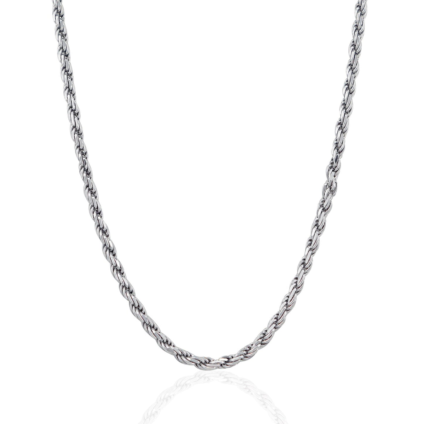 Sterling Silver Diamond Cut Rope Style Chain (3.60 mm)