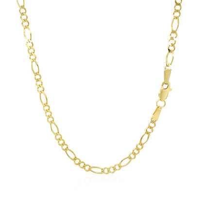 14k Yellow Gold Solid Figaro Chain (2.80 mm)