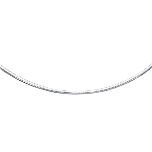 14k White Gold Chain in a Classic Omega Design (4.00 mm)