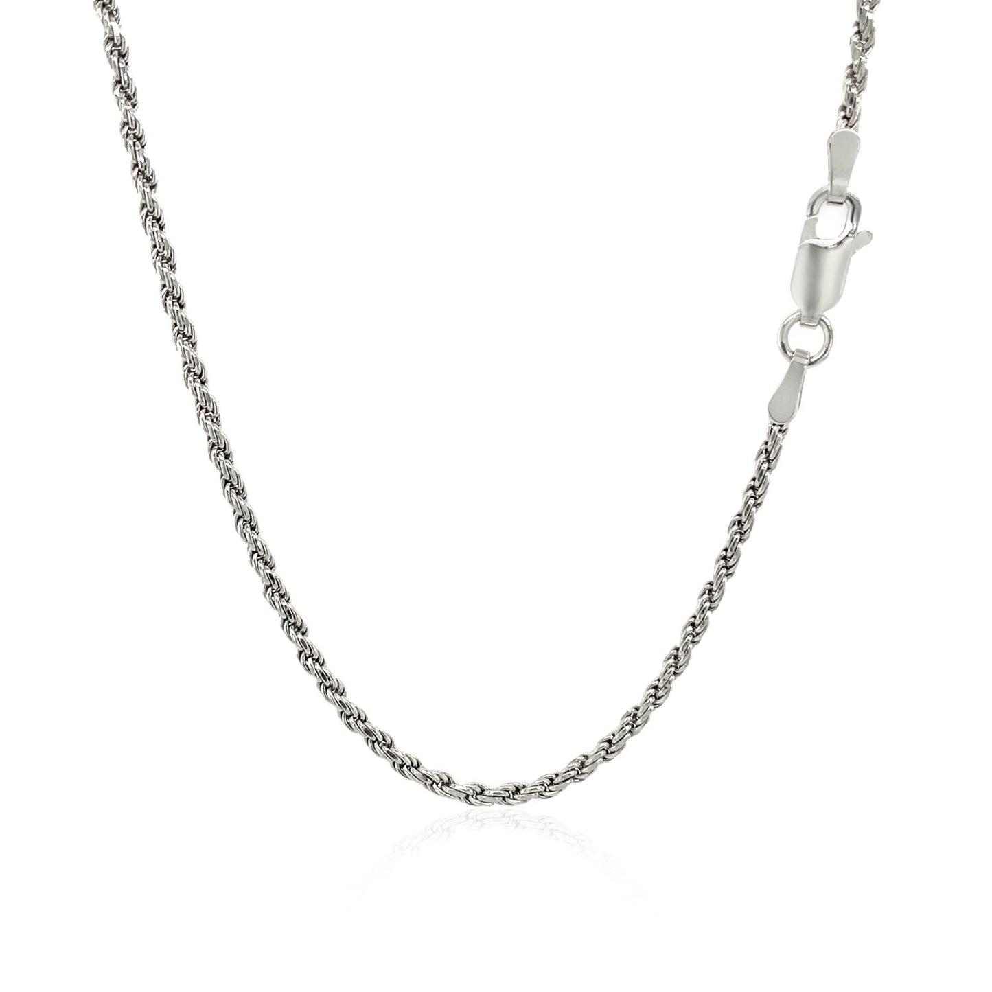 Sterling Silver 1.8mm Diamond Cut Rope Style Chain