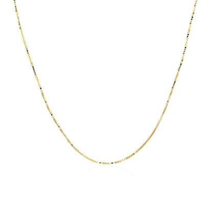 18k Yellow Gold Box Chain 0.6mm (0.60 mm)