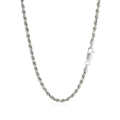 Sterling Silver Diamond Cut Rope Style Chain (2.90 mm)