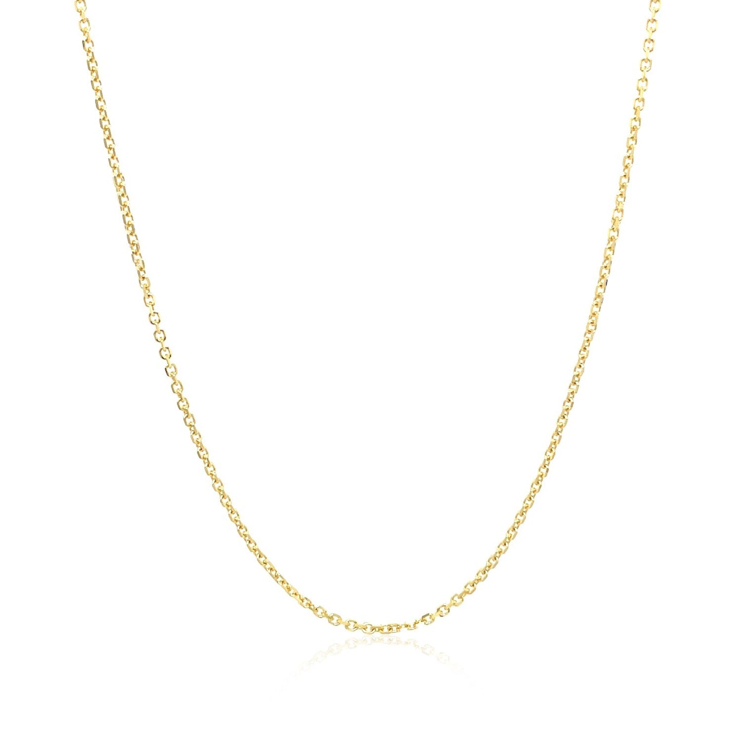 10k Yellow Gold Diamond Cut Cable Link Chain (1.10 mm)