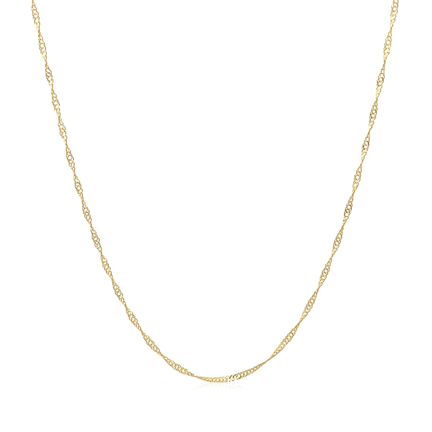 14k Yellow Gold Singapore Chain 0.6mm (0.60 mm)