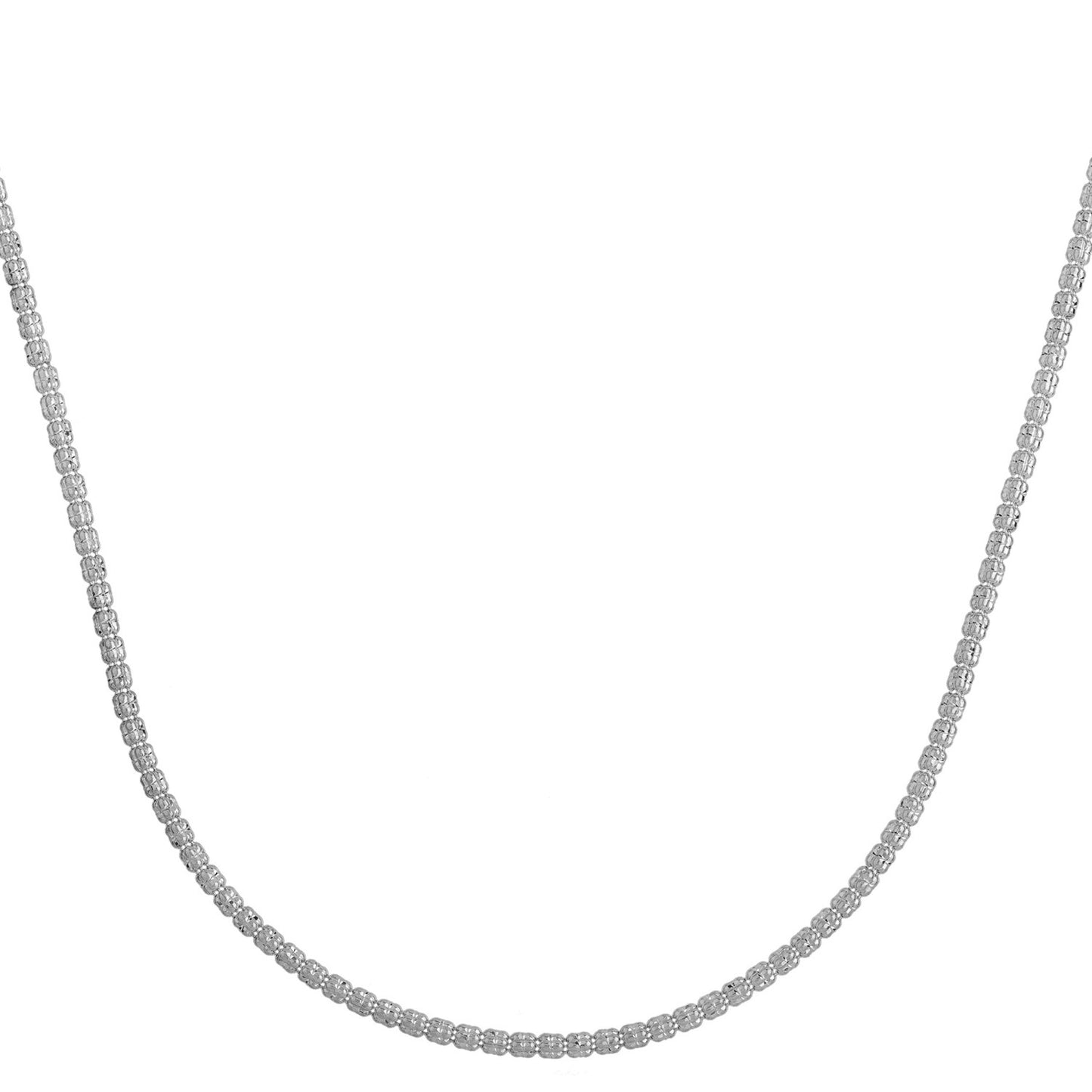 Ice Barrel Chain in 14k White Gold (2.7 mm)