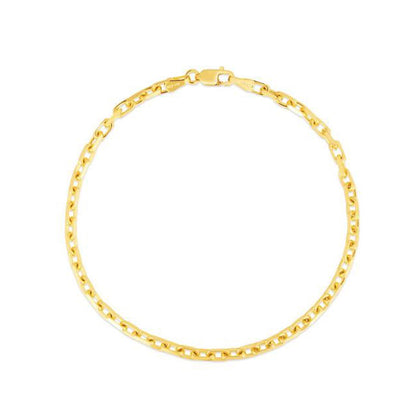 14k Yellow Gold French Cable Chain Bracelet  (2.50 mm)