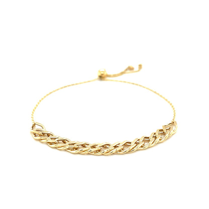 Adjustable Chain Bracelet in 14k Yellow Gold (5.00 mm)