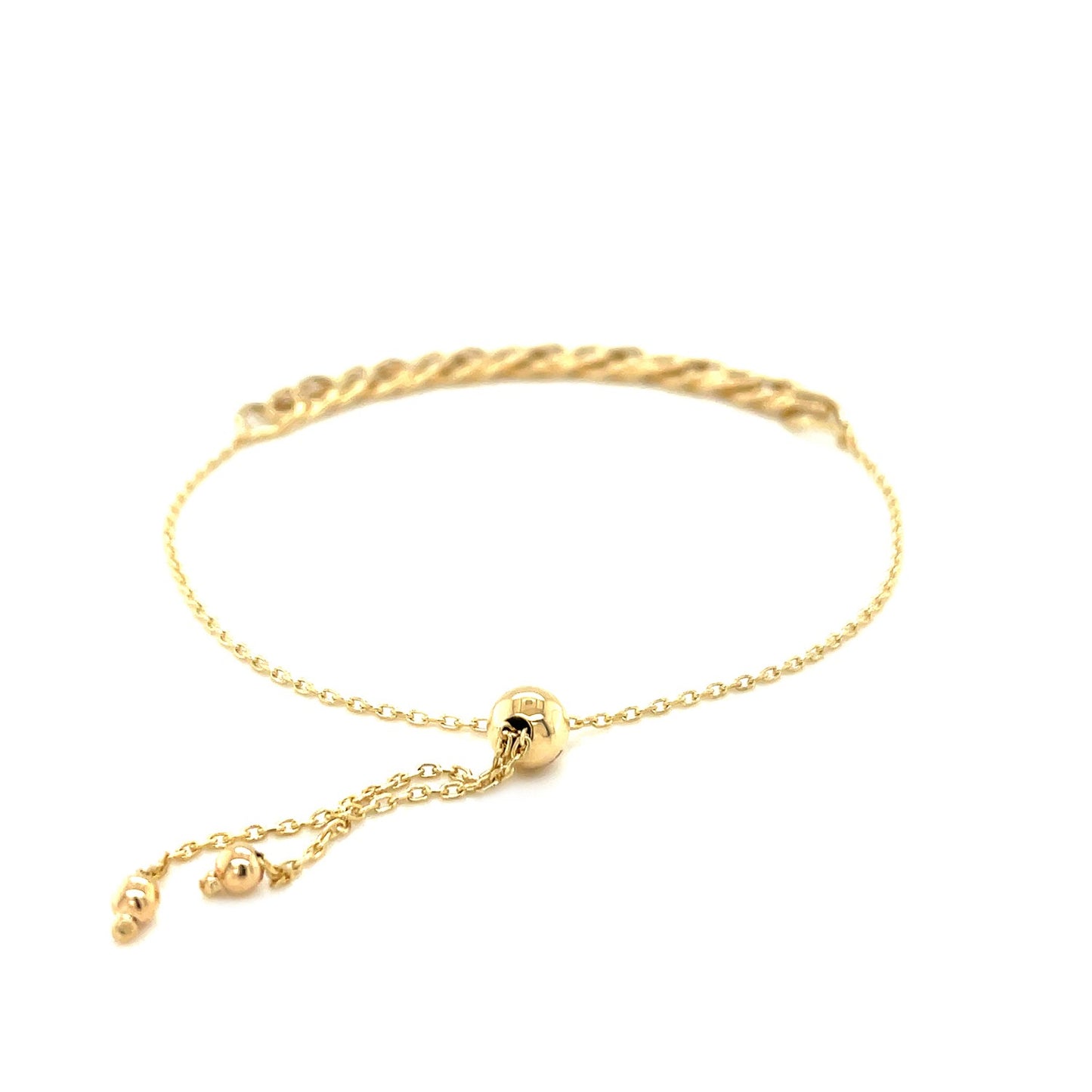 Adjustable Chain Bracelet in 14k Yellow Gold (5.00 mm)