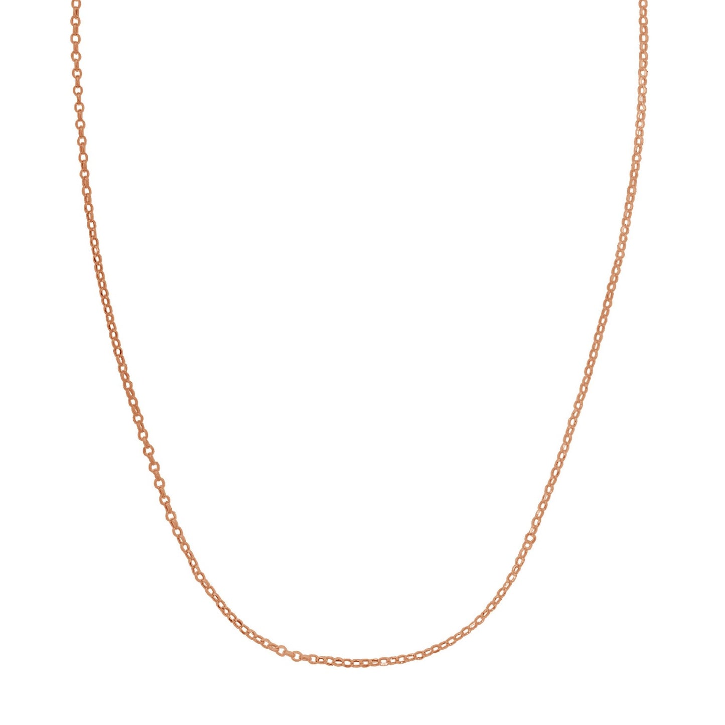 Double Extendable Cable Chain in 14k Rose Gold (1.40 mm)