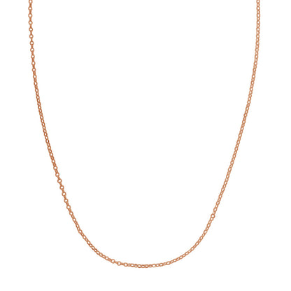 Double Extendable Cable Chain in 14k Rose Gold (1.40 mm)