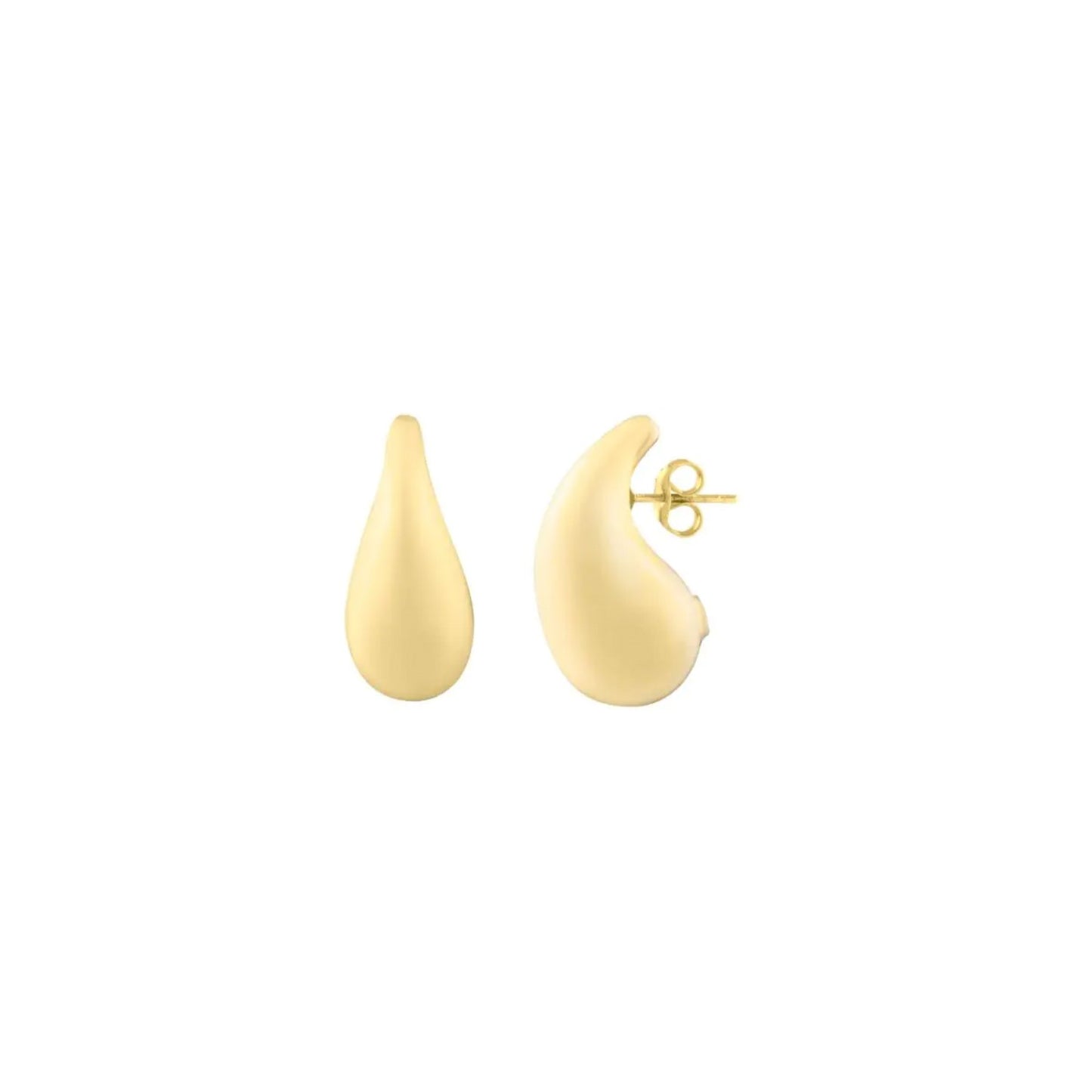 14k Yellow Gold Raindrop Studs