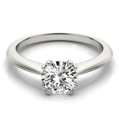 14k White Gold Double Prong Set Solitaire Diamond Engagement Ring (1 cttw)