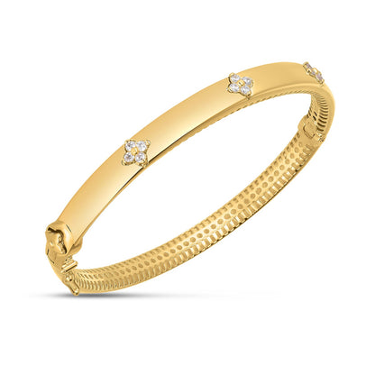 14k Yellow Gold Trilogy Diamond Bangle (5.40 mm)