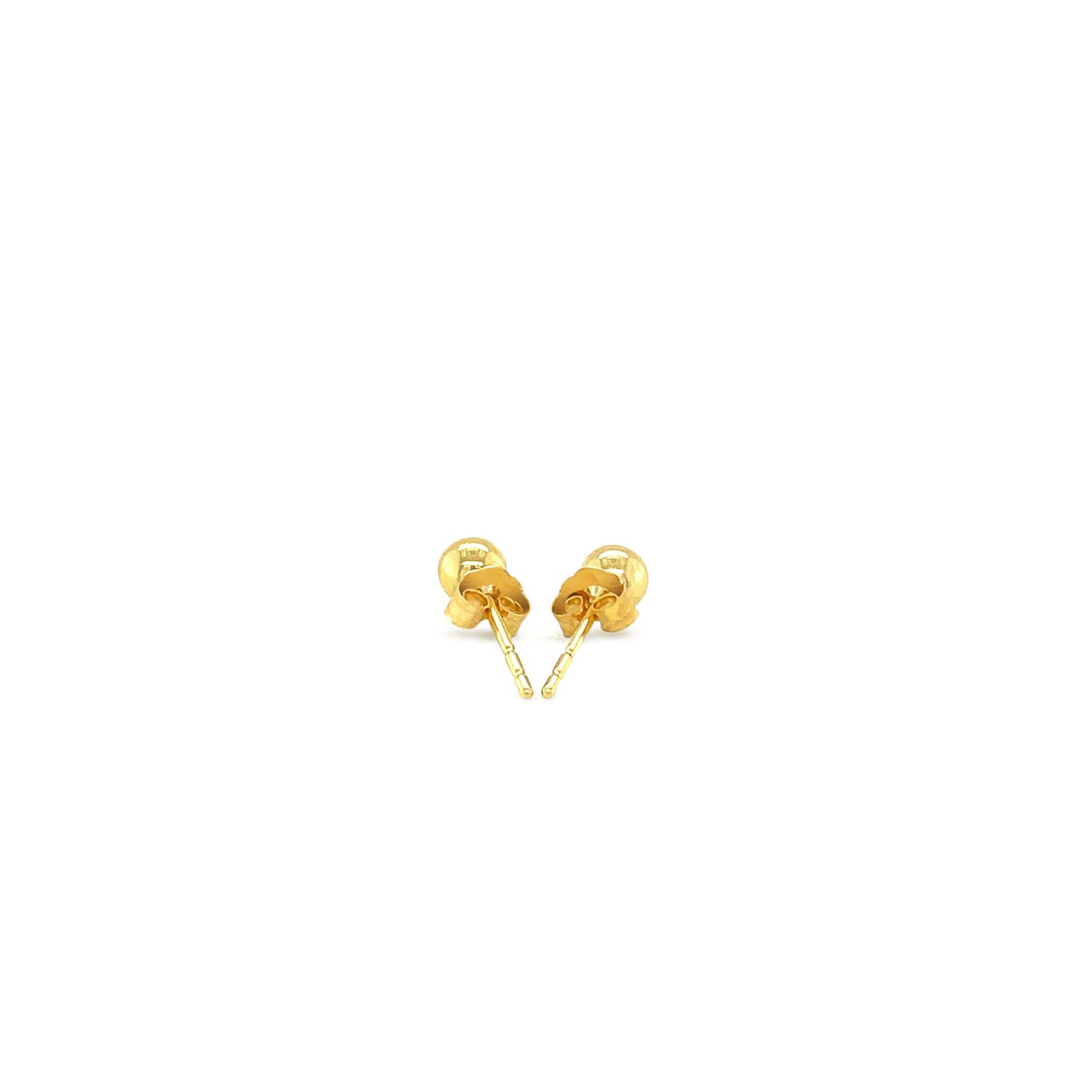 14k Yellow Gold Ball Style Stud Earrings (4mm)