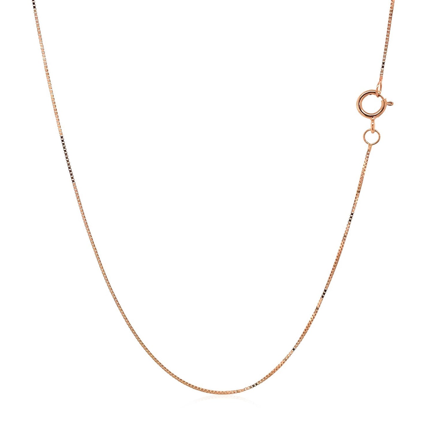 10k Rose Gold Classic Box Chain (0.45 mm)