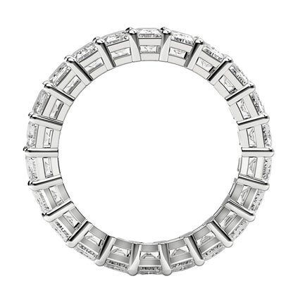 Emerald Cut Lab Grown Diamond Eternity Ring in White Gold