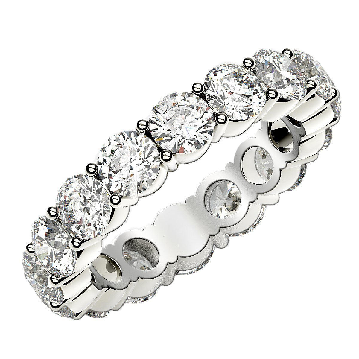 Lab Grown Diamond Eternity Ring – 4 Carat, 14K White Gold