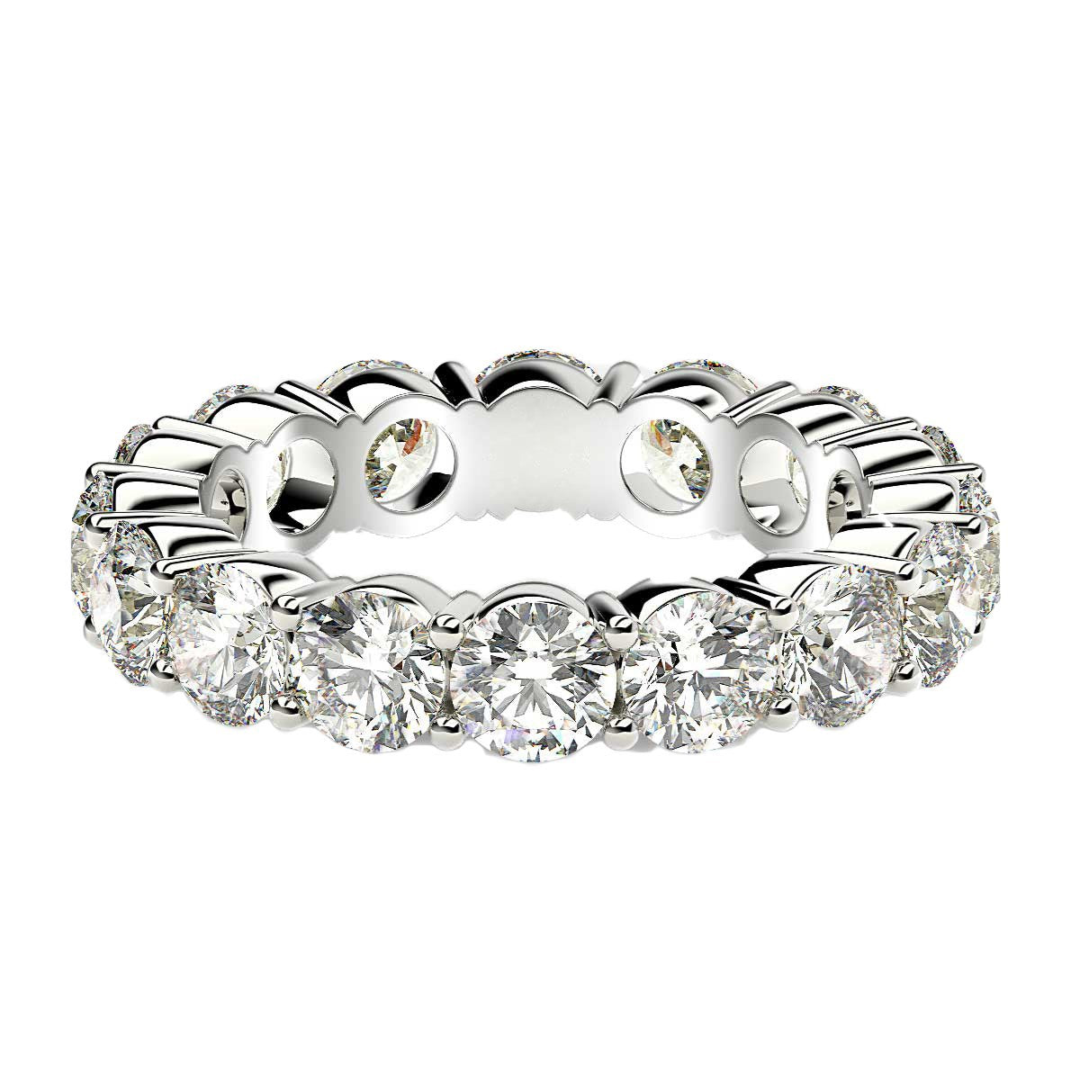 Lab Grown Diamond Eternity Ring – 4 Carat, 14K White Gold