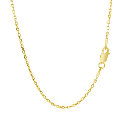 18k Yellow Gold Diamond Cut Cable Link Chain (1.50 mm)