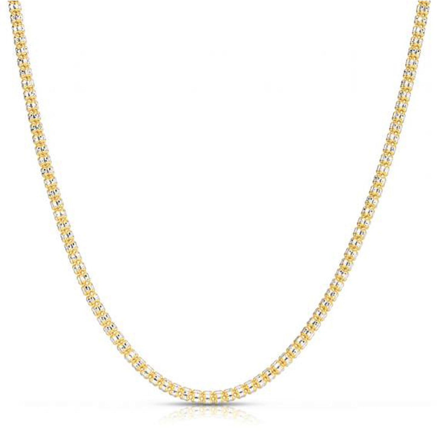 Ice Barrel Chain in 14k Yellow Gold (3.14 mm)