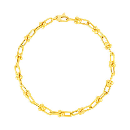 14k Yellow Gold 7 1/2 inch Jax Chain Bracelet (3.00 mm)